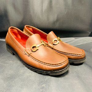 Salvatore Ferragamo Brown Sport Horse Bit Loafers